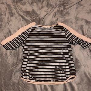 Striped monteau top